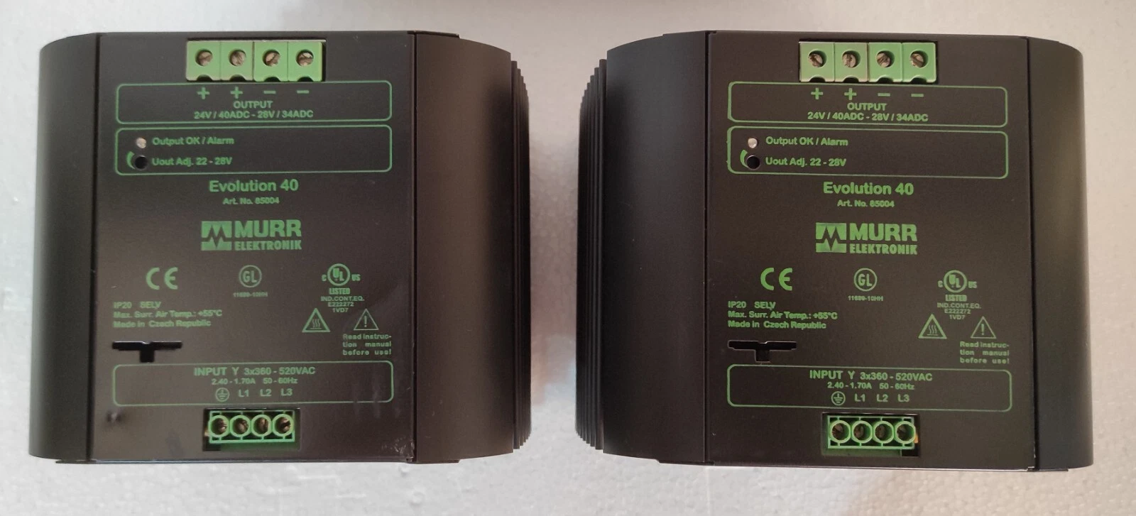 MURR ELEKTRONIK EVOLUTION 40 ART NO. 85004 POWER SUPPLY